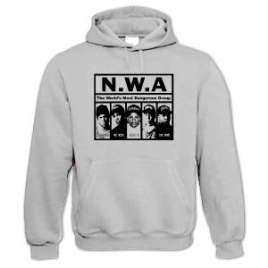 NWA MENS WOMENS XL GREY HOODIE HIP HOP DR DRE ICE CUBE EAZY E TOP BARGAIN #131