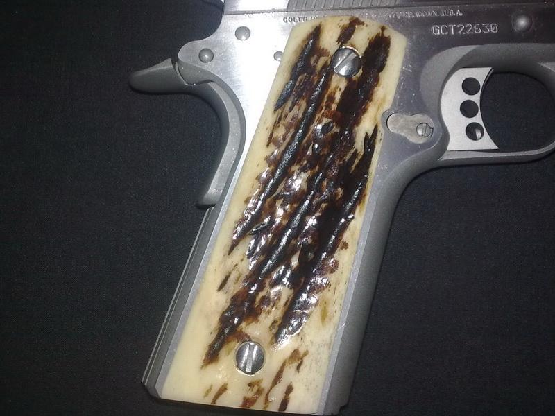 GENUINE ELK STAG HORN GRIPS FIT TAURUS / KIMBER / S&W/SPRINGFIELD / COLT 1911 E eBay
