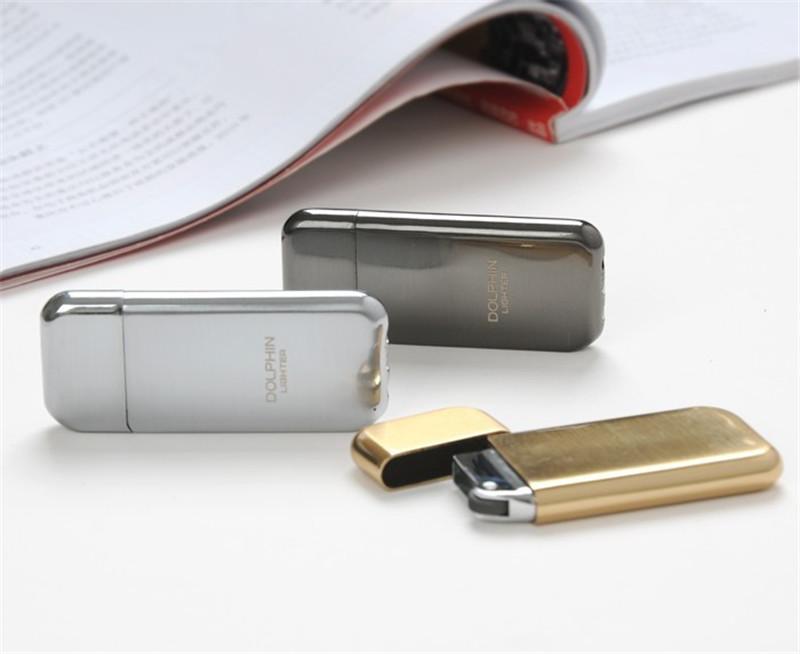 Mini Dolphin Ultra Thin Cigarette Lighter Flint Refill Butane Gas Cigar