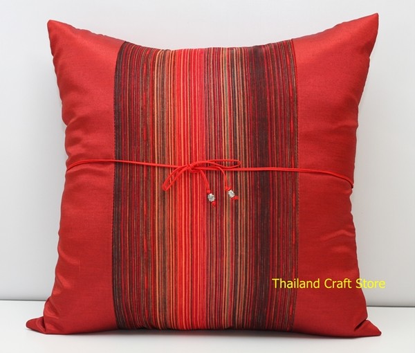 1 Pair / 2 Thai Silk Decorative Throw Cushion Pillow Cover Case Burnt Orange F8 eBay