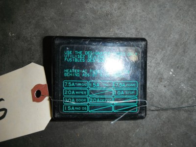 1985 1989 Toyota Mr2 Cabin Fuse Box Cover Driver Footwell