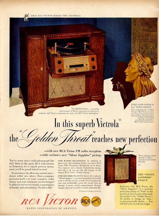 1947 Rca Victor Model 68r3 75x11 Radio 63f Phonograph