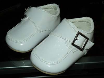 Baby  Wedding Outfit on Baby Boy White Leather Tuxedo Shoes Wedding Size 5   Ebay