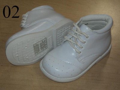 Baby White Shoes on Baby Boy White Leather Christening Baptism Shoes Size 5 Ebay