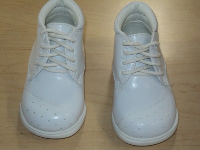 Sizebaby Shoes on Baby Boy White Leather Christening Baptism Shoes  Size 5   Ebay