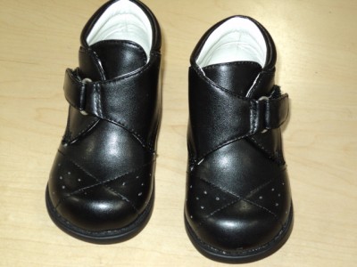 Wedding Shoes  Toddlers on Baby Boy Black Leather Shoes Wedding Shoes A  Size 7   Ebay
