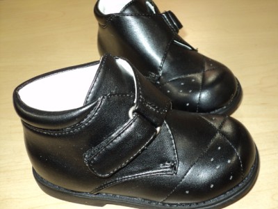  Wedding Shoes on Baby Boy Black Leather Shoes Wedding Shoes A  Size 4   Ebay