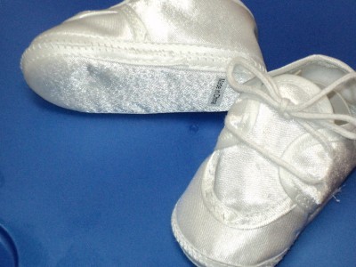 Baby  White Shoes on Baby Boys White Christening Baptism Shoes 222  Size 2   Ebay