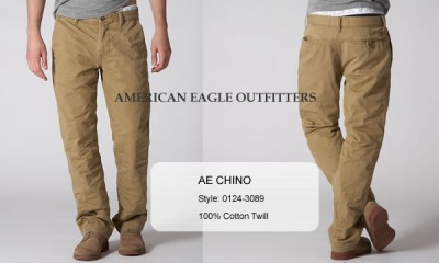 AE Relaxed Khaki Chino American Eagle Pants Mens 38 32 | eBay
