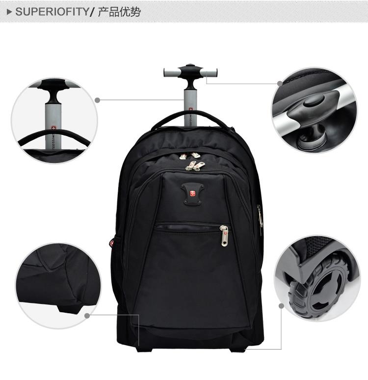 Swiss Gear Wheeled Backpack Fits 17Inch Notebook Laptop Swissgear