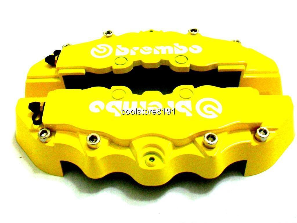 NEW BIG YELLOW BREMBO LOOK BRAKE CALIPER COVER F/R 4PCS eBay