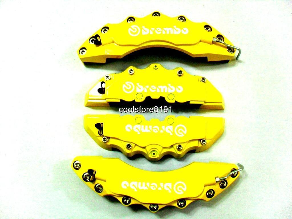 NEW BIG YELLOW BREMBO LOOK BRAKE CALIPER COVER F/R 4PCS