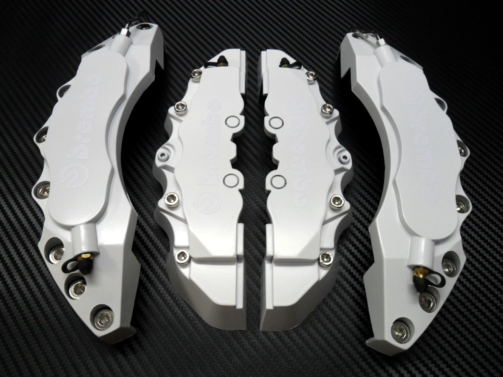 BMW E36 E46 E60 E61 E90 E91 BIG WHITE BRAKE CALIPER COVER 4PC F/REAR eBay