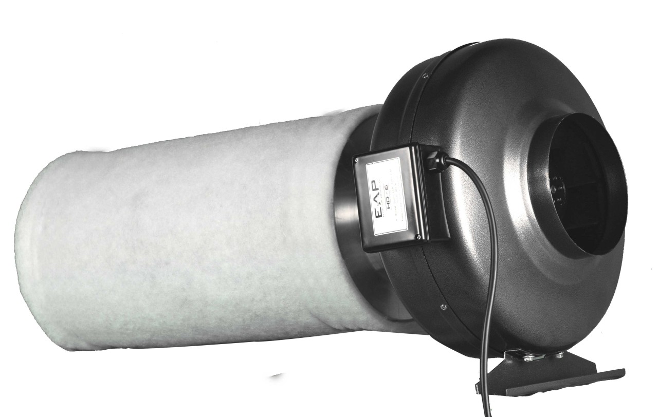 4in inline fan carbon filter