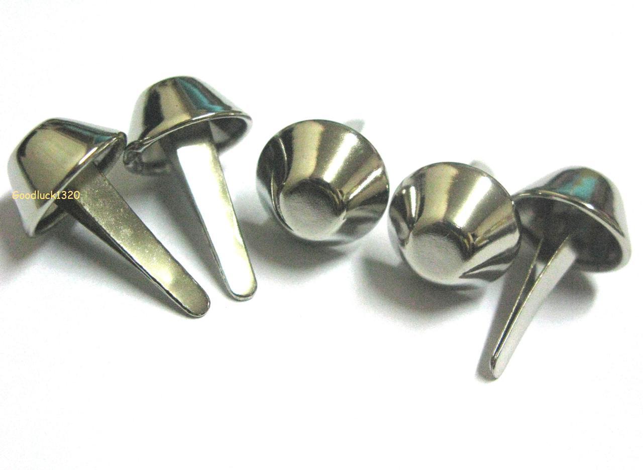 Round Metal Purse Feet Handbag Feet Nickel Silver / Antique Brass