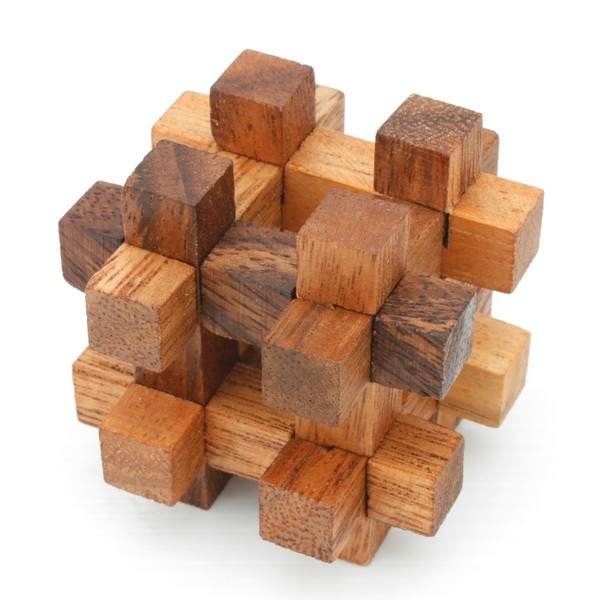 Caged Ball Wooden12 Piece Assembly wooden brain teaser 3D jigsaw puzzle