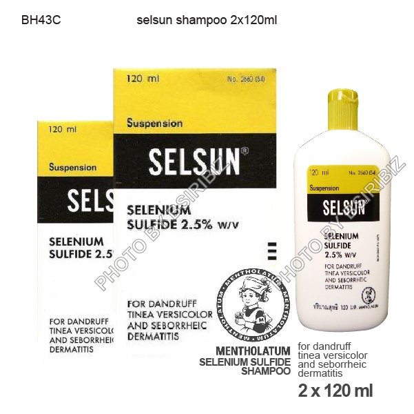 2x120ml Selsun Anti Dandruff Treatment Shampoo Selenium Sulfide Tinea