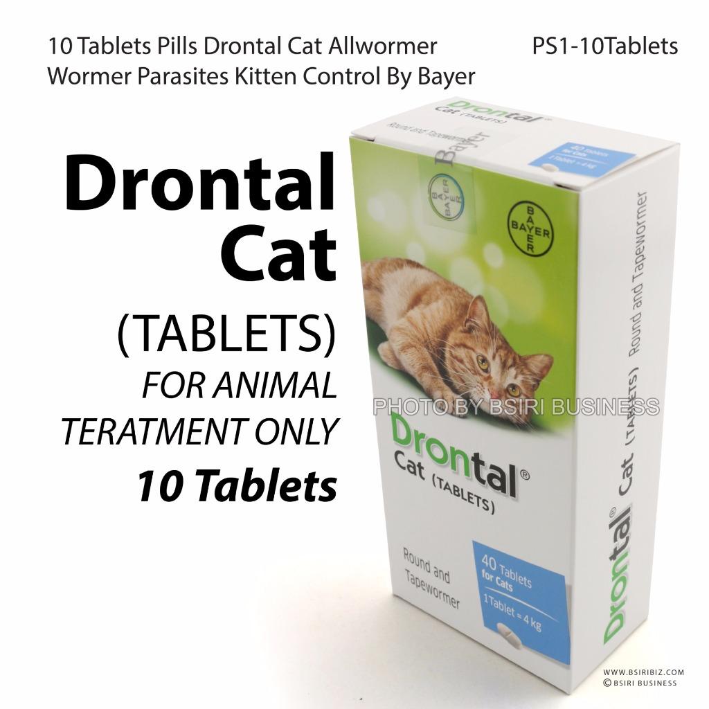 8 Tab GENUINE Drontal Cat Allwormer Dewormer Original Bayer Germany