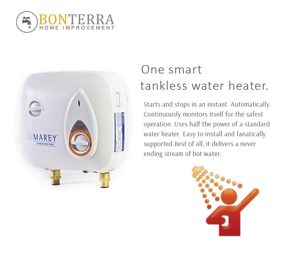 Marey Electric Tankless Hot Water Heater Instant OnDemand 2 GPM Power