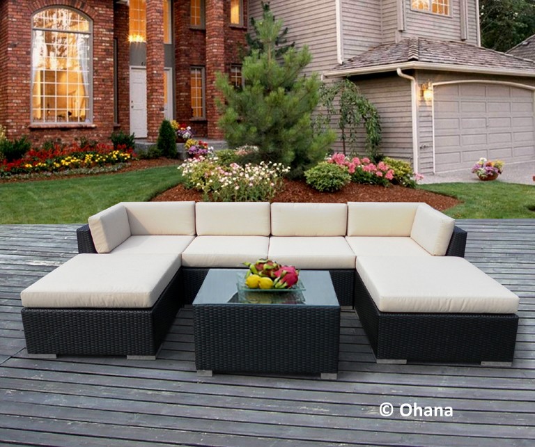 Outdoor Patio Wicker Furniture Deep Seating 7pc Set eBay