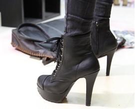 studded high heel ankle boots