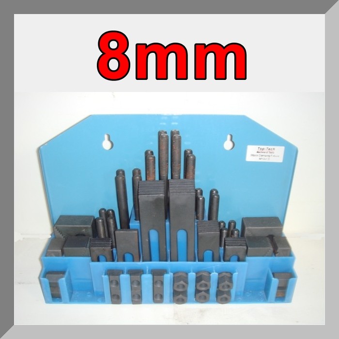 Metex Milling Machine Clamping SET M8 58PCE MILL Clamp KIT Vice eBay