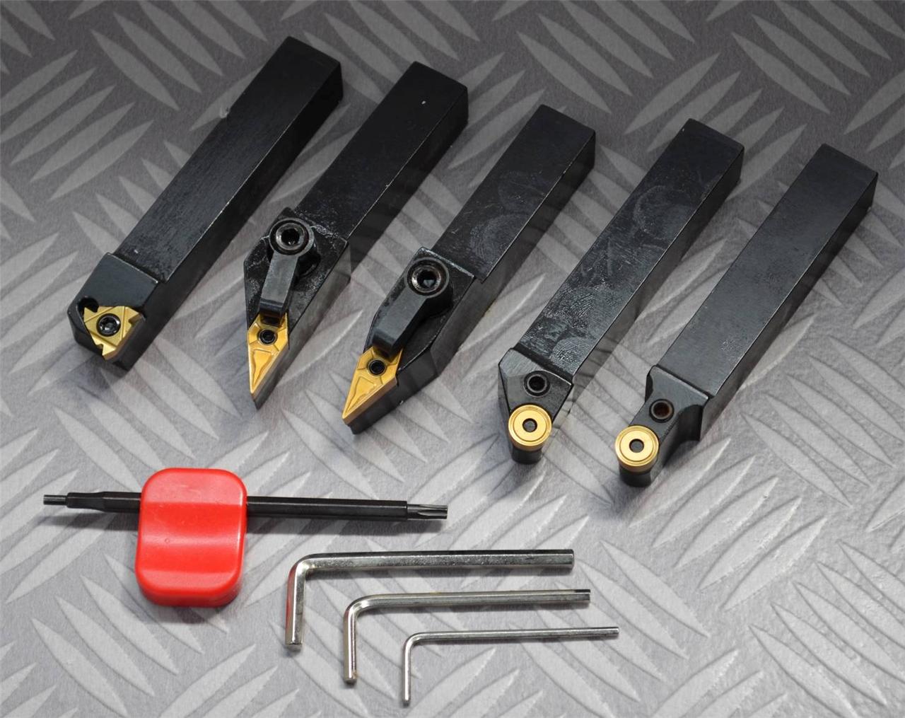 Metex 16mm Metal Lathe Indexible Carbide Turning Tool Set Kit TiN