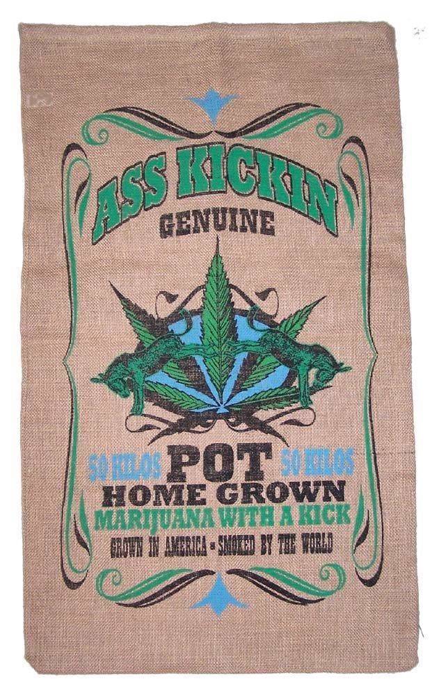 PICK YOUR STYLE'S 26 TO PICK FROM BURLAP BAG POT LEAF MARIJUANA BURLAP