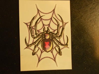 black widow spider tattoo. BLACK WIDOW SPIDER amp; WEB. TEMPORARY TATTOO. Large Size  3.25quot; x 2.25quot;. Shipping is only .45c (in USA) To Canada  .95c --- To Mexico  $1.45, amp; To UK,