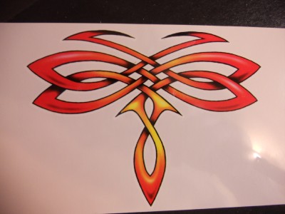 Temporary Tattoo. Large Size = 3.75" x 2.5"