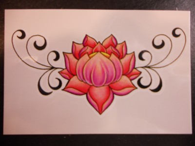 Temporary Tattoo. Low Back. Large Size  4quot; x 2quot;. Shipping is only .45c (in USA) To Canada  .95c --- To Mexico  $1.45, amp;, amp; --- To UK, Europe,