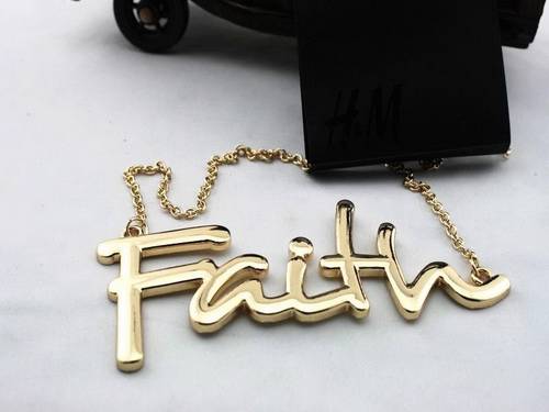 Coolest Women's Fashion Gold Tone Faith Pe