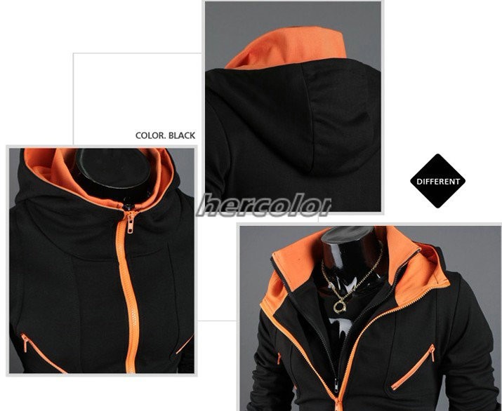 2012 Korean men's fashion double collar jacket coat Slim classic short