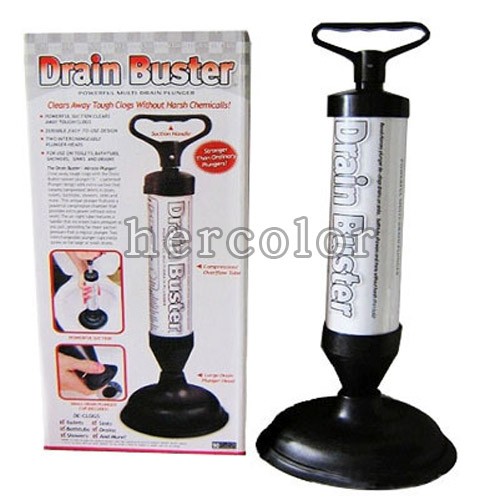 Hand Power Drain Buster Toilet Plug Sink Plunger Tool Cleaner eBay
