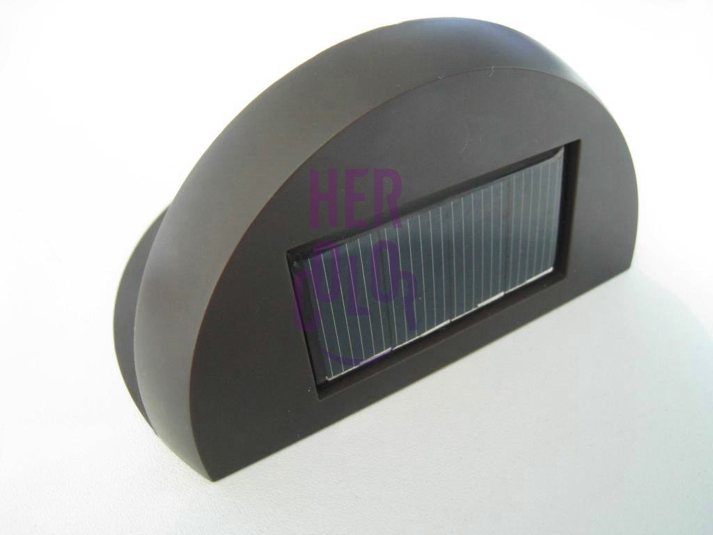 2LED Solar Wall Stair Parapet Light Lamp Walkway Garden Outdoor Lighting Round eBay