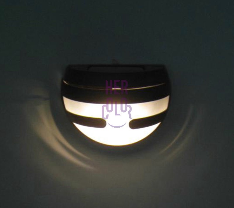 2LED Solar Wall Stair Parapet Light Lamp Walkway Garden Outdoor Lighting Round eBay