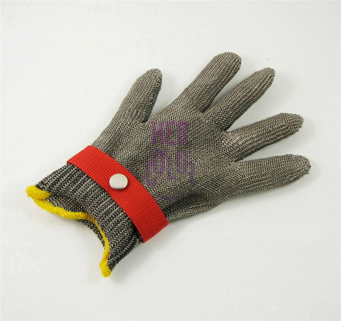 Metal Steel Mesh Safety Single Glove Full Finger Gloves Safety Cut
