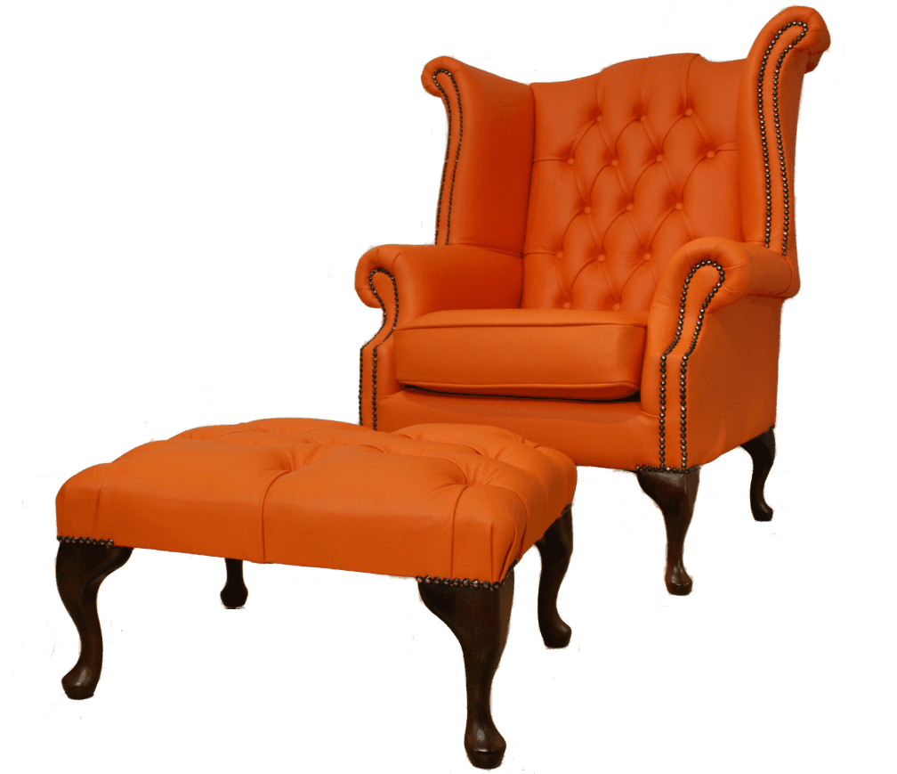 Chesterfield Queen Anne Wingback Chair