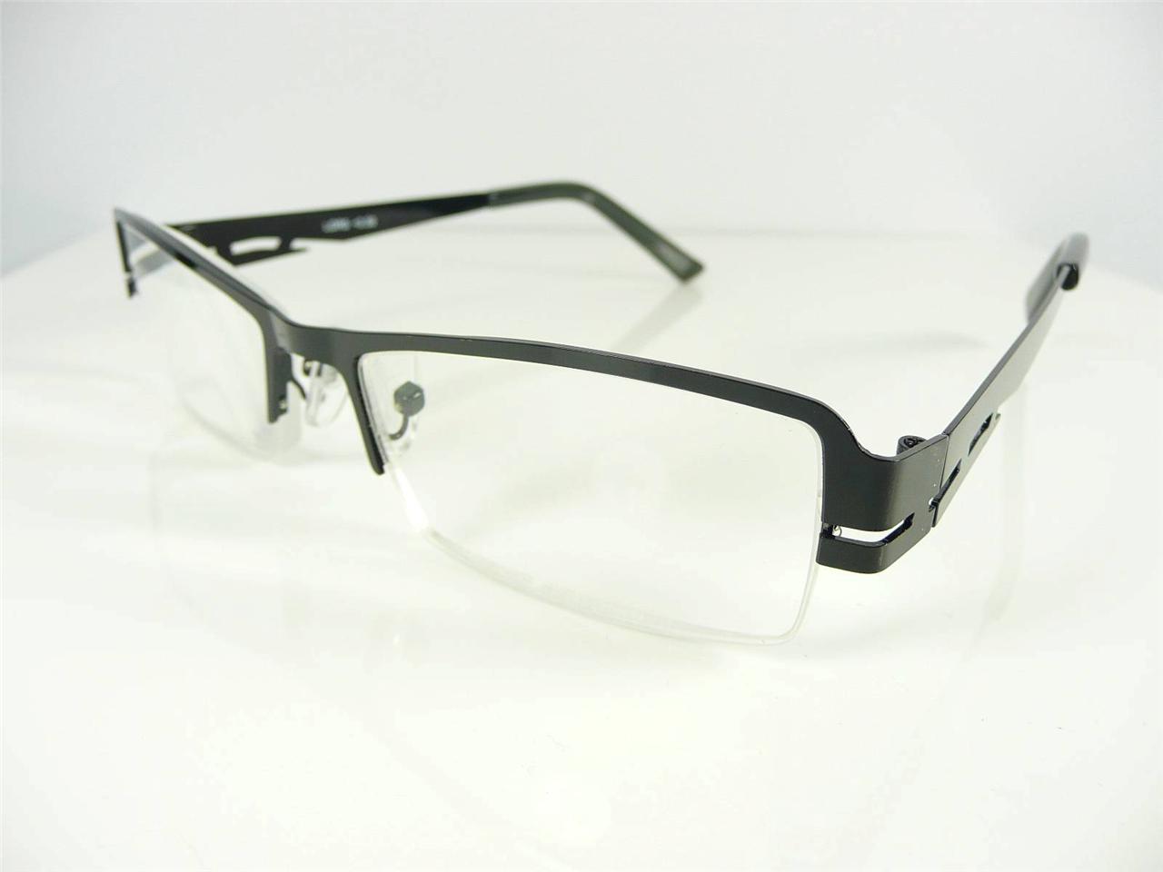 New Mens Womens Semi Rimless Black Reading Glasses +1 +1.5 ...
