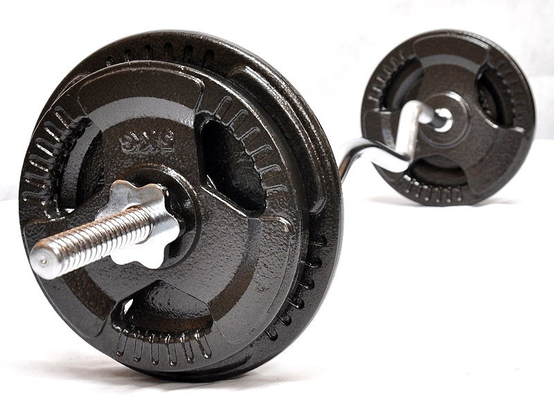 30KG CURL BARBELL WEIGHT SET CURL BAR + EZ GRIP IRON WEIGHT PLATE eBay