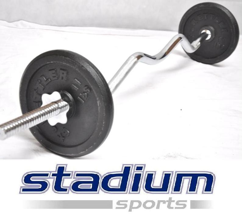 15kg EZ Curl Barbell Weight SET 120cm Curve BAR 2X5KG Plates eBay