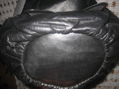 Leather Slouch Bags on Vintage Black Leather Bow Snakeskin Hobo Slouch Bag Satchel Nina