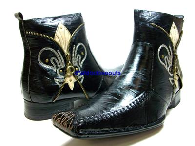 Italian Fashion Designers Mens on Aldo Mens Italian Style Designer Fashion Boots Easy On Side Zipper