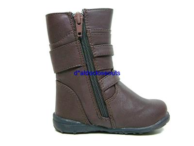 flat boots for girls. Girls Brown Flat Boots With Zipper Buckles Rubber Sole | eBay