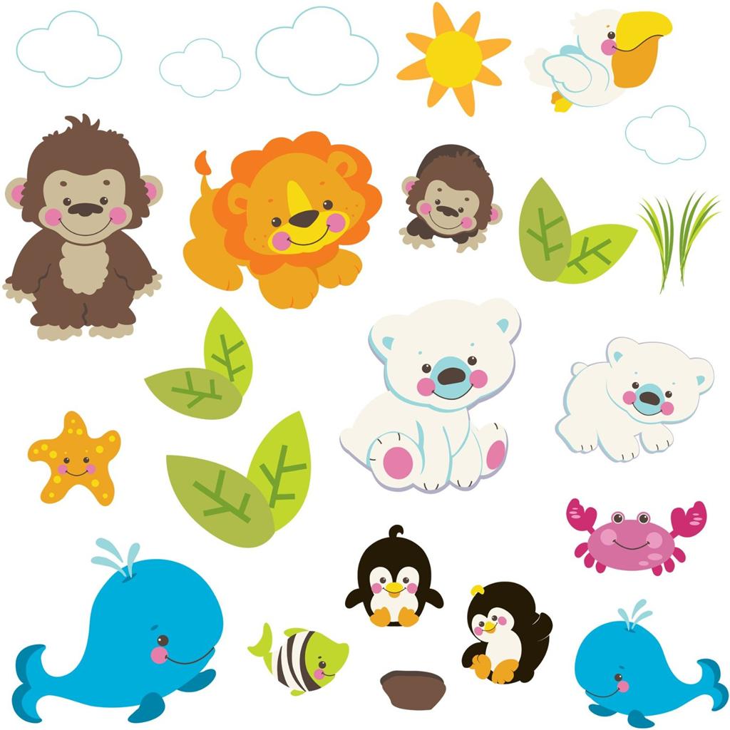 NEW Fisher Price Precious Wildlife Nursery Wall Stickers eBay