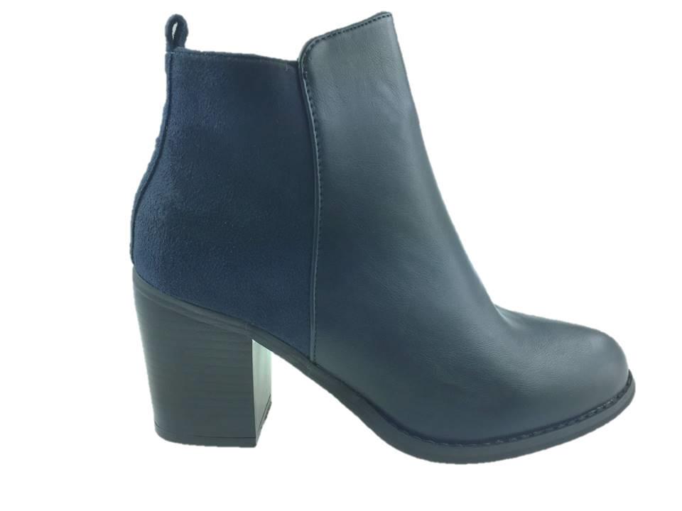 Padders Holly Womens Ladies Leather Comfy Lace Up Wide Fit Ankle Boots Navy Blue | eBay
