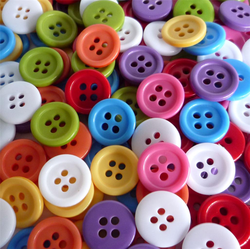 50pcs Mixed Bulk Plastic Sewing Button Lots 11mm Craft Sewing Cards