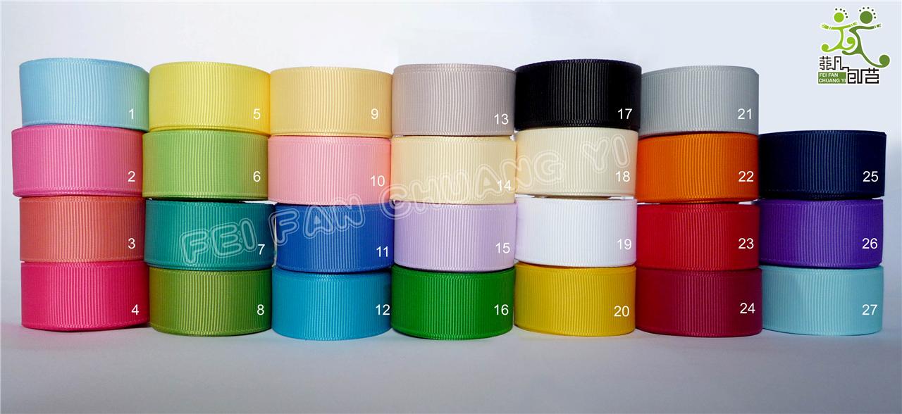 5-8-16mm-10-yard-Grosgrain-RIBBON-27-colors-U-pick