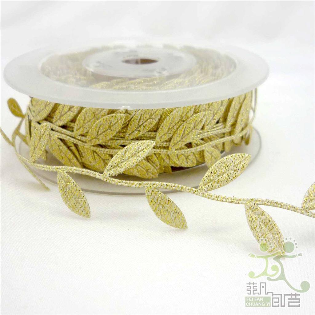 3cm 6 Colors Leaves Ribbon Sewing Craft Lace Trim Embellishment 2 Yards