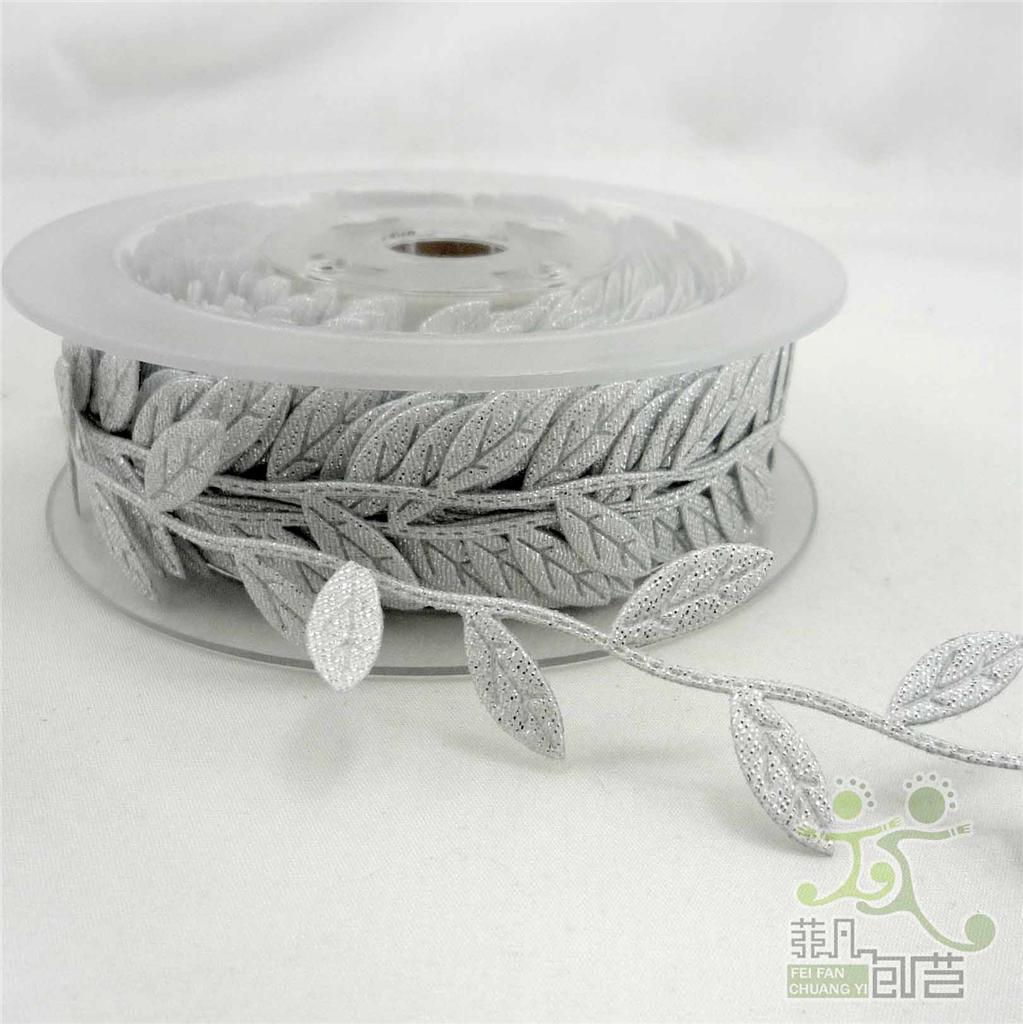 3cm 6 Colors Leaves Ribbon Sewing Craft Lace Trim Embellishment 2 Yards
